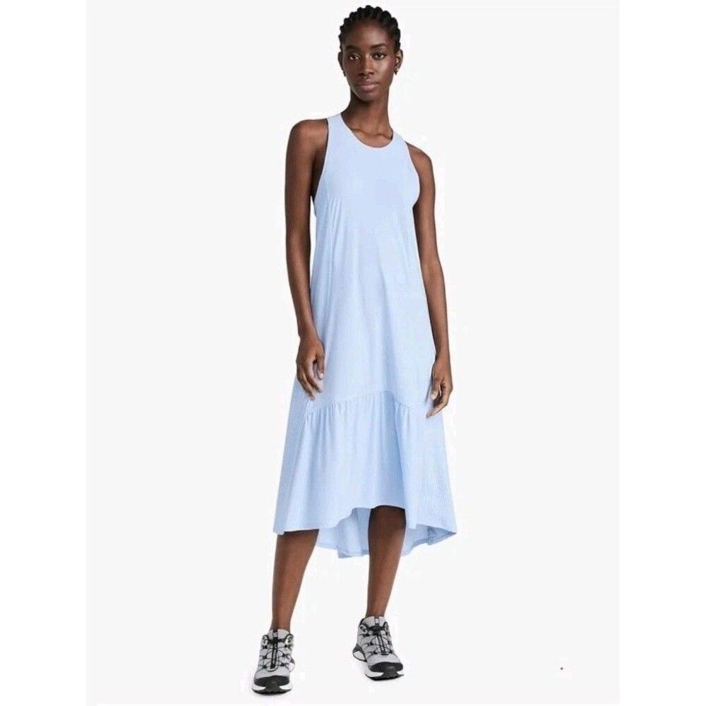 Sweaty Betty Explorer Ace Midi Dress Blue Racer Back Sleeveless Size 2 UK XS